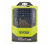 KIT 46 PEZZI PUNTE PER TRAPANO + INSERTI GIRAVITE DA 1/4 X AVVITATORE" RYOBI"