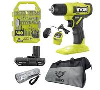 Ryobi Set di drill con Ryobi 18 V One + Drill, Drill Bit e Buho Tool Bag