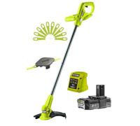 RYOBI Tagliaerba a batteria 18 V ONE+ RY18LT23A-120P, larghezza di taglio 23 cm con lama in plastica, incl. 1 batteria al litio da 18 V 2,0 Ah e caricatore