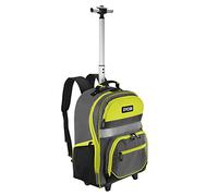 RYOBI - Zaino con ruote (32 x 47 x 16,5 cm) Capacità: 20 kg - Materiale della borsa: poliestere 600 denari - Materiale delle tasche: poliestere 1680 denari