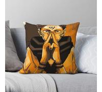 Ryomen Sukuna Jujutsu Kaisen Federa quadrata in poliestere e lino con motivo in velluto con cerniera, federa per cuscino da divano