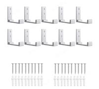 RYQZHHY Ganci Appendiabiti Gancio da parete nascosto pieghevole in lega di alluminio 1-20 pezzi for cucina e bagno(10pcs-Silvery)