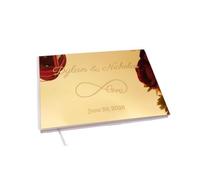 RYQZHHY Guest Book Matrimonio Libro degli Ospiti di Matrimonio in Acrilico con Tema d'Amore | Utilizzato For La Registrazione Di Messaggi Di Festa E L'archiviazione Di Foto Di Matrimoni(Gold)