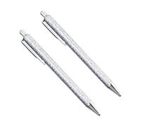 RYRYR 2 penne gel glitterate, a inchiostro, a sfera, a in metallo, a for scrivere in modo fluido. Dimensioni: circa 14 x 1 cm