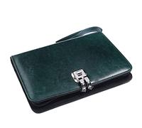 RYRYR Quaderno con password in pelle PU vintage, diario segreto retrò lucchetto, codice bloccabile, creativo, for la scuola aziendale, formato A5, organizer for ufficio, 1 pezzo(Green)