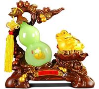 RYRYR Statua Portafortuna Feng Shui, Ornamenti Cinesi, Decorazione, Statua di Zucca a Forma di Rana con Denaro, Scultura da Collezione, Decorazione for casa e Ufficio, da Tavolo.(Small)