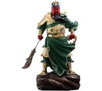 RYRYR Statua Portafortuna Feng Shui, Statua Cinese realistica del Dio della ricchezza Guan Gong, in Veste Verde/Veste Rossa, Decorazione for casa, Ufficio, Ornamenti da Tavolo, Regali(Green,Medium)