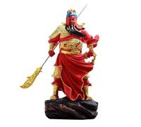 RYRYR Statua Portafortuna Feng Shui, Statua Cinese realistica del Dio della ricchezza Guan Gong, in Veste Verde/Veste Rossa, Decorazione for casa, Ufficio, Ornamenti da Tavolo, Regali(Red,X-Small)