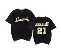 RYSXJLX Gracie Abrams 2025 Merch 21 Logo T-Shirt Donna Uomo Moda Casual Manica Corta Tee, Nero , M