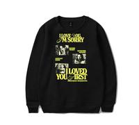 RYSXJLX Gracie Abrams I Love You I'm Sorry Girocollo The Secret of Us Tour Merch Unisex Retro Classico Manica Lunga (M,nero), Nero , M