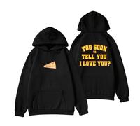 RYSXJLX Gracie Abrams Merch Risk Felpa con cappuccio da donna e uomo, stile retrò, classica, a maniche lunghe, Nero , XS