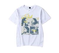 RYSXJLX Gracie Abrams Merch Risk The Secret of Us Album T-Shirt Donna Uomo Moda Casual Manica Corta Tee, bianco, M
