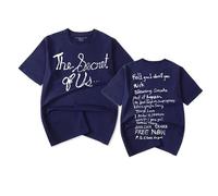 RYSXJLX Gracie Abrams Merch The Secret of Us T-Shirt Donna Uomo Moda Casual Manica Corta Tee, Marina Militare, XXL