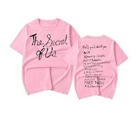 RYSXJLX Gracie Abrams Merch The Secret of Us T-Shirt Donna Uomo Moda Casual Manica Corta Tee, rosa, S