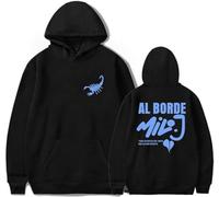 RYSXJLX Milo J Merch Al Borde Felpa con cappuccio Milo J 511 Album Donne Uomini Felpe con cappuccio Casual Moda Retro Classico Manica Lunga, Nero , M