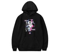 RYSXJLX Serial Experiments Lain Anime Merch felpa con cappuccio unisex casual moda classica felpa, Nero , M