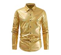 RYTEJFES Camicia Hippie Uomo Camicie da Uomo Camicia Eleganti Maniche Lunghe Verde Regular Country Rossa Bianca Jeans Blu Elegante Quadri Lavoro di Lino 3XL Lampadine Grandi A Palla Anni 60 No Stiro