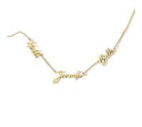 RYTTGOP Collana con nome multiplo, delicata collana con triplo nome, collane con piastra personalizzata con tre nomi, girocollo personalizzato per donne, regalo per la festa della mamma per la mamma