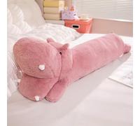 Ryttir Cuscino imbottito in morbido peluche a forma di ippopotamo, 101 cm, 15% grande, per bambini e adulti, perfetto regalo di Natale per coccole