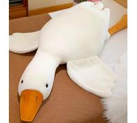 Ryttir Peluche a forma di oca gigante, 160 cm, extra morbido, cuscino da abbracciare con pancia rotonda, decorazione di sicurezza per la cameretta dei bambini (regalo di compleanno neutro)