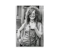 RYTWQRWE Janis Joplin, poster in bianco e nero, decorazione artistica da parete in stile vintage, decorazione artistica da parete, poster decorativo per soggiorno, camera da letto, 60 x 90 cm, senza