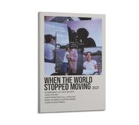 RYTWQRWE Lizzy McAlpine, poster con album When The World Stopped Moving, decorazione artistica da parete in stile vintage, poster decorativo per soggiorno, camera da letto, 60 x 90 cm, stile cornice