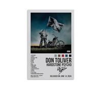RYTWQRWE Poster di Don Toliver Hardstone Psycho, decorazione artistica da parete in stile vintage, decorazione artistica da parete, poster decorativo per soggiorno, camera da letto, 50 x 75 cm, senza