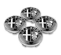 RYUJI 4 Pezzi Ruota Auto Centro hub Emblema, per Alfa Romeo Mito 147 156 159 166 60MM Auto Ruota Coprimozzo Mozzo Parapolvere Accessori Styling