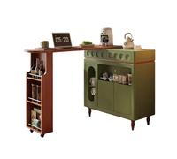 RYUQW3RE Carrello da cucina Credenza allungabile con mobile bar ad isola con piano scorrevole e ripiano portaoggetti