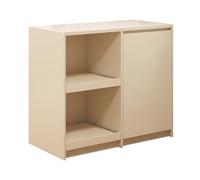 RYUQW3RE Carrello da cucina Storage Island Cabinet with Sliding Shelves Wood Side Cabinet in Mist Gray