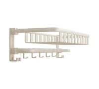 RYUQW3RE Mensole per doccia Portasciugamani bianco crema Punch Free mensola da bagno Spazio bagno pendente in alluminio(50cm)