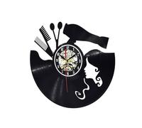 RYUQW3RE Orologio da Parete Orologio da Parete con Disco in Vinile Orologio da Parete Vintage Europeo Muto da Soggiorno(BlackGirl)