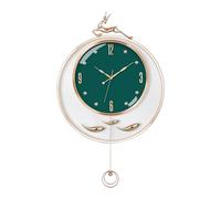RYUQW3RE Orologio da Parete Orologio da Parete con Testa di Cervo Orologio da Altalena Creativo for Soggiorno Orologio scandinavo Moderno Semplice Orologio da Parete al Quarzo alla Moda(Green)
