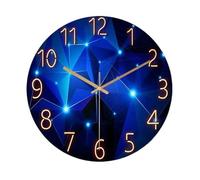 RYUQW3RE Orologio da Parete Regalo for la Decorazione della casa del Soggiorno in Vetro temperato Addensato Blu Scuro con Movimento Muto