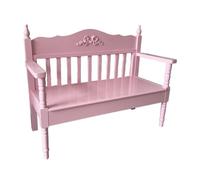RYUQW3RE Panchine da patio Panca for 2 Persone for Interni ed Esterni, Panca da Balcone in Legno Massello da 41,9" con Braccioli Schienale Eleganti Sedie for Il Tempo Libero in Pino(Pink)