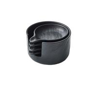 RYUQW3RE Piatto Di Salsa Piatto for condimenti impilabilePiatto for immersione in ceramica for uso domesticoSemplice piatto for snack con secchio for la conservazione(Black)