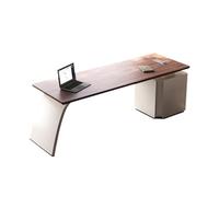 RYUQW3RE Scrivania per computer Ampia scrivania da ufficio con spazio di archiviazione, tavolo da scrittura in legno, arredamento aziendale(160cm)