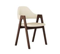 RYUQW3RE Sedie da pranzo Sedie da pranzo in legno massello in stile cinese con schienale morbido imbottito for casa/hotel(Off-white)