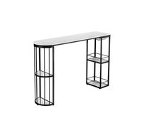 RYUQW3RE Tavolo bancone bar Tavolo da bar aperto in marmo semplice con sala da pranzo da cucina con armadio divisorio di lusso leggero(Black,140cm)