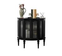 RYUQW3RE Tavolo da ingresso, Mobiletto d'ingresso semicircolare vintage in legno massello con contenitore, tavolino stretto for ingresso Tavolo consolle(70cm)