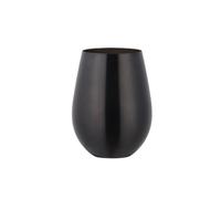 RYUQW3RE Tazza da caffè, Bicchiere da birra in acciaio inossidabile, bicchiere da cocktail, succo, latte, metallo, for bar, bevande all'aperto(Black)