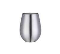 RYUQW3RE Tazza da caffè, Bicchiere da birra in acciaio inossidabile, bicchiere da cocktail, succo, latte, metallo, for bar, bevande all'aperto(Silver)