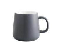 RYUQW3RE Tazza da caffè, Tazza da caffè in ceramica semplice da 380 ml, tazza da latte for uso domestico, tazza for la colazione, tazza da ufficio(Gray)
