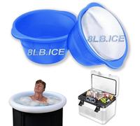 Ryvera 2 Pezzi Stampo Ghiaccio Grandi Dimensioni, 3,62 Kggrandi Cubetti Ghiaccio Silicone, XXL Stampo per Cubetti di Ghiaccio Con Coperchio, per Bagno di Ghiaccio Riutilizzabili per Bidoni di Ghiaccio