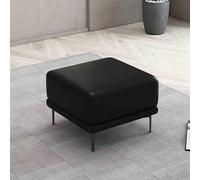 RYZQWE Poggiapiedi ottomano, Pouf poggiapiedi in Pelle, Sgabello for Cambio Scarpe, Panca for fine Letto, Grande tavolino da caffè Quadrato, Pouf Imbottito Oversize for Soggiorno(Black,40x40x42cm)