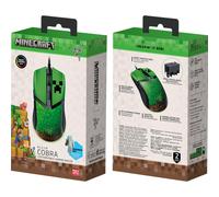 Razer Cobra Minecraft Edition - Mouse da gioco leggero e cablato - Sensore da 8500 DPI (58 g, interruttori ottici per mouse di terza generazione, illuminazione croma, cavo Speedflex) Minecraft