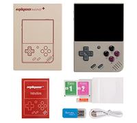 RZARDFLAMR MIYOO Mini Plus Retro Handheld Console, Schermo IPS da 3,5 pollici, 6 ore di durata, compatibile con giochi su più piattaforme e gioco classico portatile multiplayer per adulti (grigio)