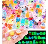 RZCOMP 160 mini animali in resina luminosi, 20 stili, simpatici animali in resina misti che si illuminano al buio per micro paesaggi per acquario, giardino fatato, decorazione per casa delle bambole