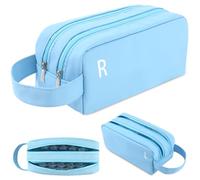 RZCOMP Custodia organizer per lenti a contatto giornaliere, custodia portatile per lenti a contatto, custodia da viaggio per lenti a contatto con R & L, per contenere fino a 100 lenti, Blu, Organizer