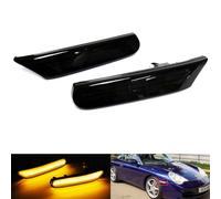 RZG 2 x Lens Affumicato Nero Indicatore Laterale Ambra Led Marker Repeater Luce per 1997-2004 911 996 Boxster 986